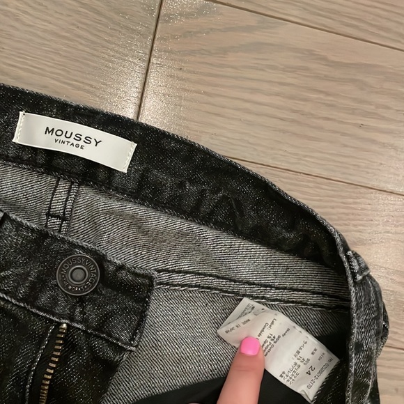 Moussy distressed black jeans size 24 - Picture 2 of 2